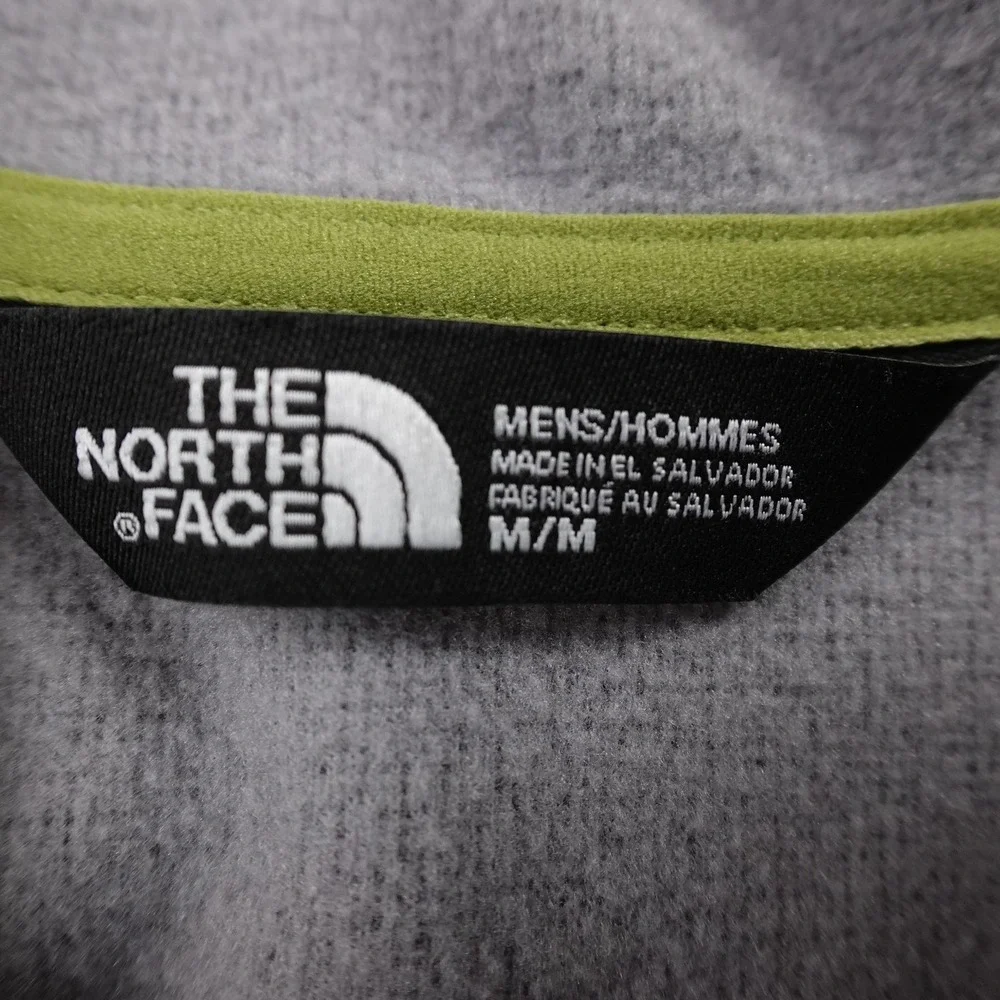 North Face Jacket Mens M Green Canyonlands Hooded Fleece Full‎ Zip Outdoor Coat